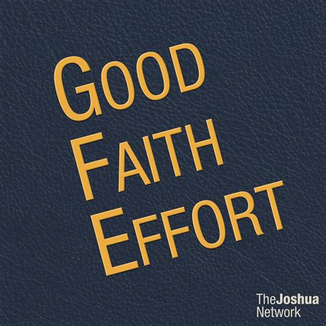 Good Faith Effort